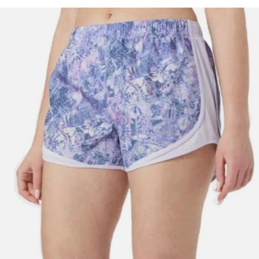 NIKE Modern Embossed Dri-fit Tempo Lined Printed Running Shorts Oxygen Purple XS
